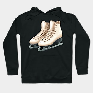 Cream Ice Skating Boots Hoodie